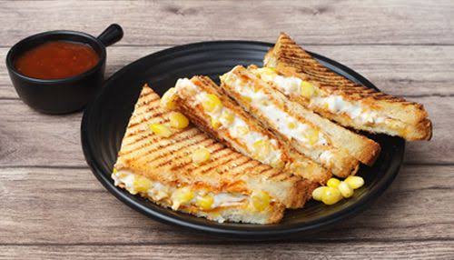 Grilled Corn Cheese Sandwich